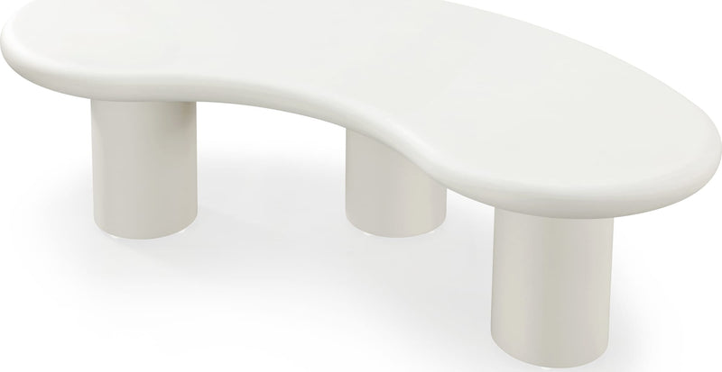 Sven Tall Wooden Coffee Table in Rice