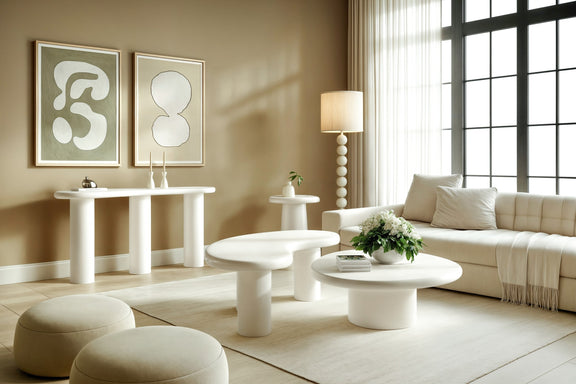 Sven Wooden End Table in Rice