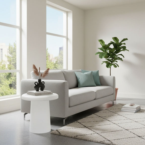 Sven Wooden End Table in Rice