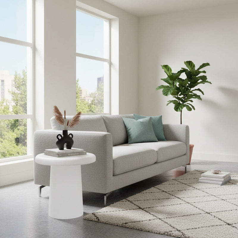 Sven Wooden End Table in Rice