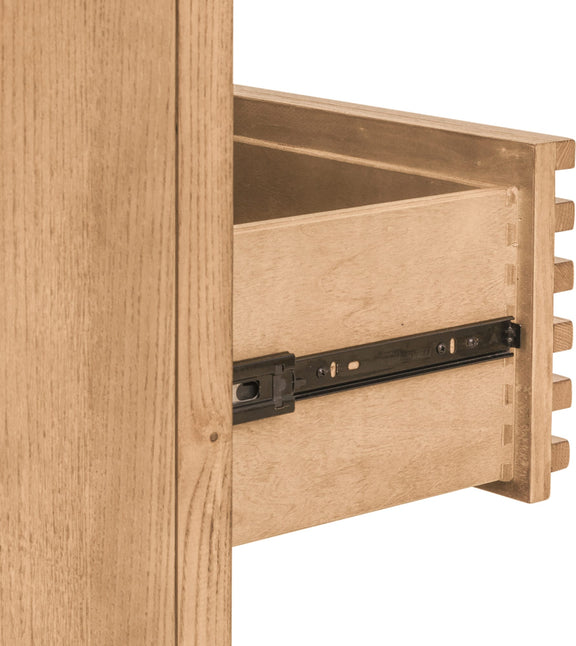 Tanner Five Drawer Ash Wood Chest in Flaxen