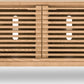 Tanner Four Door Solid Ash Media Console in Flaxen