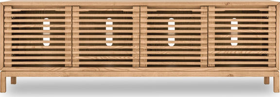 Tanner Four Door Solid Ash Media Console in Flaxen
