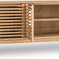 Tanner Four Door Solid Ash Media Console in Flaxen