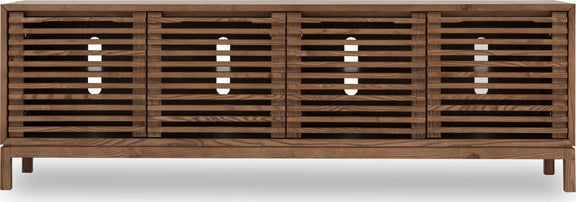 Tanner Four Door Solid Ash Media Console in Roux