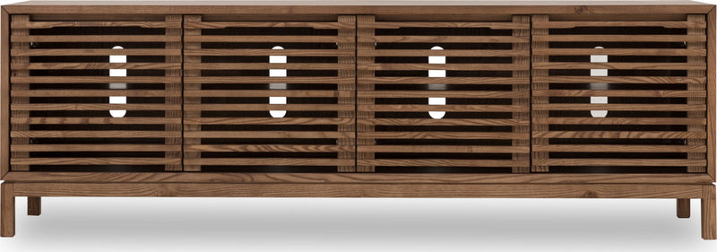 Tanner Four Door Solid Ash Media Console in Roux