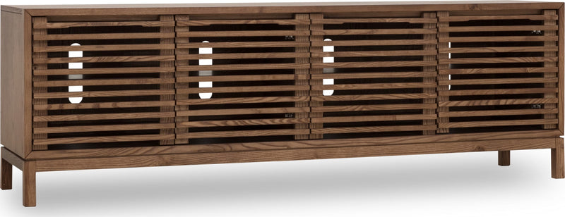 Tanner Four Door Solid Ash Media Console in Roux