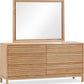 Tanner Six Drawer Ash Wood Dresser in Flaxen