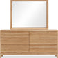 Tanner Six Drawer Ash Wood Dresser in Flaxen