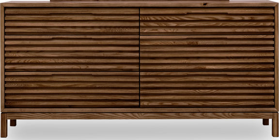 Tanner Six Drawer Ash Wood Dresser in Roux