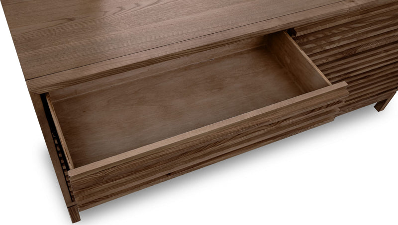 Tanner Six Drawer Ash Wood Dresser in Roux