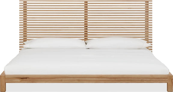 Tanner Full-size Solid Ash Platform Bed in Flaxen