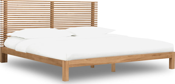 Tanner California King-size Solid Ash Platform Bed in Flaxen