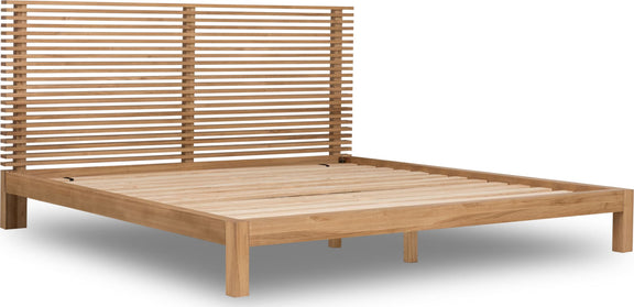 Tanner Full-size Solid Ash Platform Bed in Flaxen