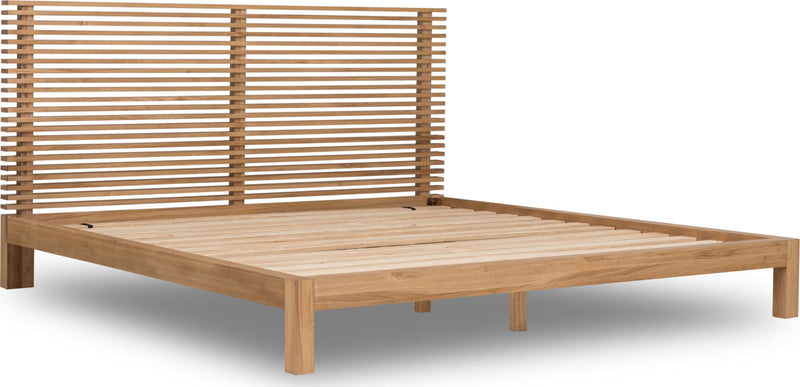 Tanner California King-size Solid Ash Platform Bed in Flaxen