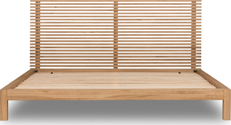 Tanner California King-size Solid Ash Platform Bed in Flaxen
