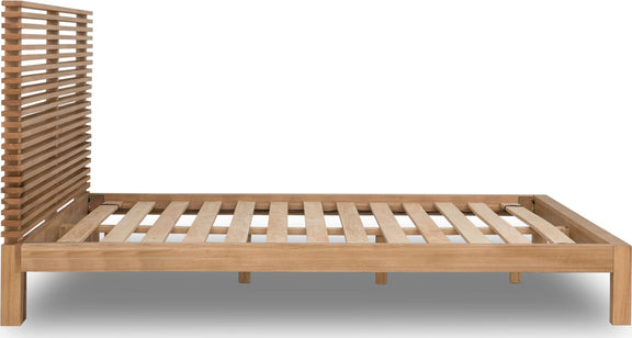 Tanner Full-size Solid Ash Platform Bed in Flaxen