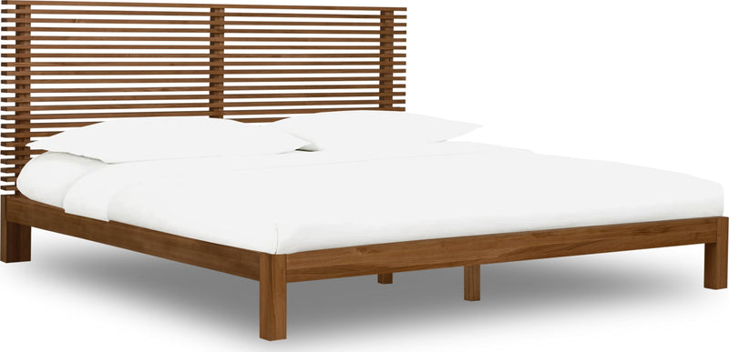 Tanner Full-size Solid Ash Platform Bed in Roux