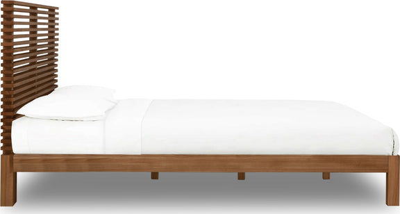 Tanner Full-size Solid Ash Platform Bed in Roux