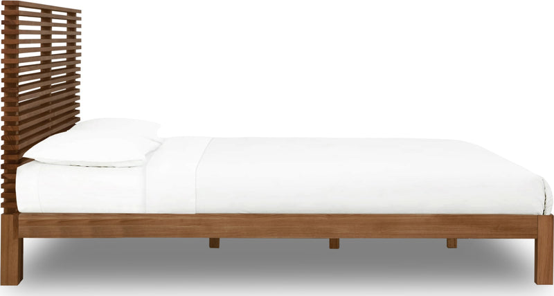 Tanner Full-size Solid Ash Platform Bed in Roux
