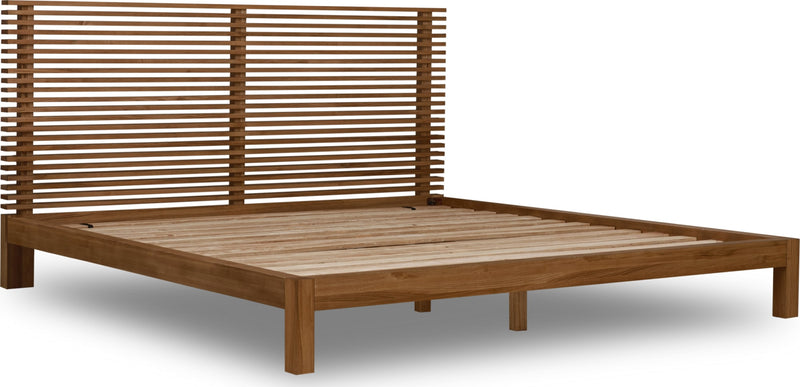 Tanner Full-size Solid Ash Platform Bed in Roux