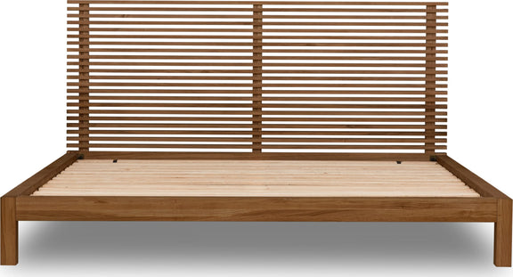 Tanner Full-size Solid Ash Platform Bed in Roux