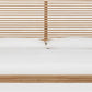 Tanner California King-size Solid Ash Wall Bed with Integrated Nightstands in Flaxen