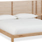 Tanner King-size Solid Ash Wall Bed with Integrated Nightstands in Flaxen