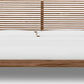 Tanner California King-size Solid Ash Wall Bed with Integrated Nightstands in Roux