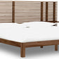 Tanner Queen-size Solid Ash Wall Bed with Integrated Nightstands in Roux