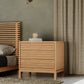 Tanner Three Drawer Ash Wood Nightstand in Flaxen
