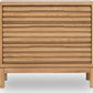 Tanner Three Drawer Ash Wood Nightstand in Flaxen