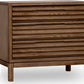 Tanner Three Drawer Ash Wood Nightstand in Roux