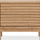 Tanner Two Drawer Ash Wood Nightstand in Flaxen