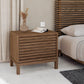Tanner Two Drawer Ash Wood Nightstand in Roux