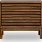 Tanner Two Drawer Ash Wood Nightstand in Roux