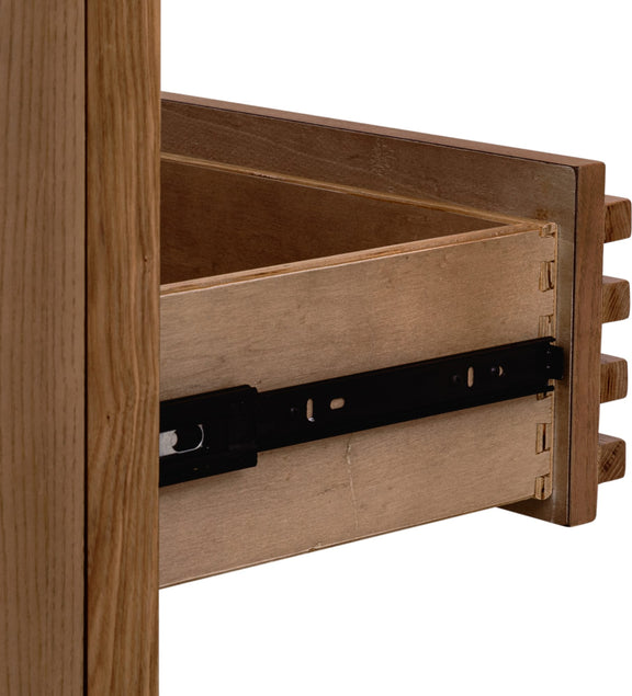 Tanner Two Drawer Ash Wood Nightstand in Roux