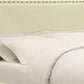 Tavel King-size Nailhead Upholstered Headboard in Tumbleweed