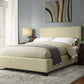Tavel King-size Nailhead Platform Bed in Tumbleweed