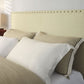 Tavel King-size Nailhead Platform Bed in Tumbleweed