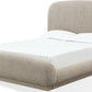 Tirimbina California King-size Chenille Upholstered Platform Bed in Hyena