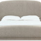 Tirimbina California King-size Chenille Upholstered Platform Bed in Hyena