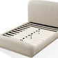 Tirimbina Queen-size Chenille Upholstered Platform Bed in Hyena
