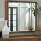 Totes Beveled Glass Wall or Dresser Mirror in English Walnut