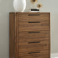 Totes Five Drawer Chest in English Walnut