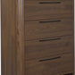 Totes Five Drawer Chest in English Walnut