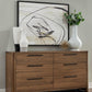 Totes Six Drawer Dresser in English Walnut