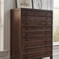 Townsend Five Drawer Solid Wood Chest in Java (2024)