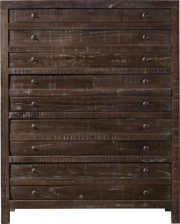 Townsend Five Drawer Solid Wood Chest in Java (2024)
