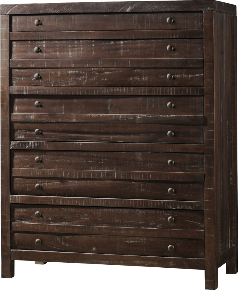 Townsend Five Drawer Solid Wood Chest in Java (2024)